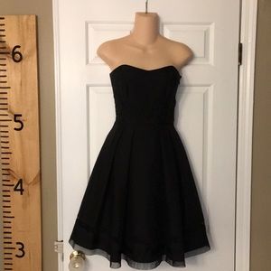 White House Black Market Black Strapless Dress 4